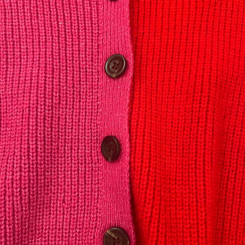 PINK MARTINI - Two-Toned Knit Sweater - Red/Pink - XXS - Picture 4 of 8